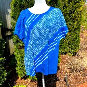 CHICO’S COLD SHOULDER SHORTSLEEVE TOP